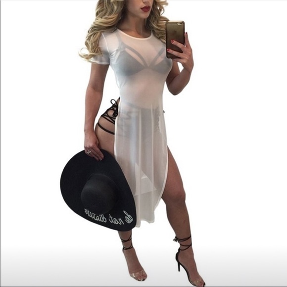 Bathing Suit Beach cover up Dress NWOT - Picture 2 of 8